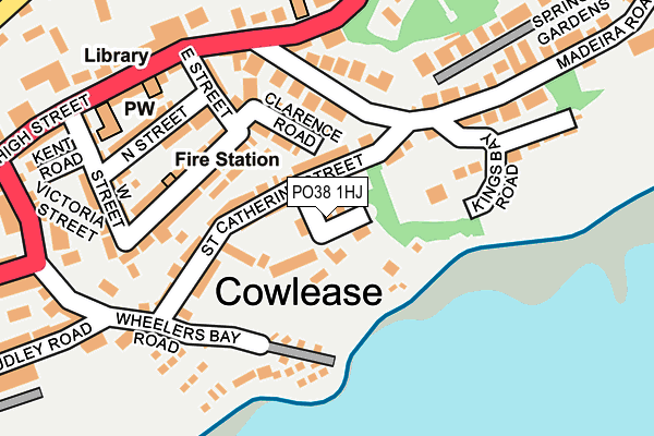 PO38 1HJ map - OS OpenMap – Local (Ordnance Survey) PO38 1HJ map - OS OpenMap – Local (Ordnance Survey)