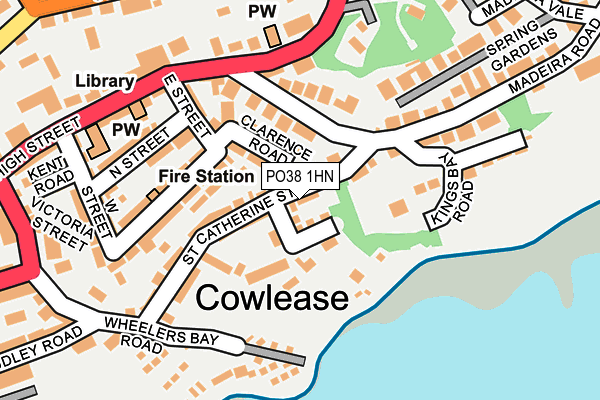 PO38 1HN map - OS OpenMap – Local (Ordnance Survey) PO38 1HN map - OS OpenMap – Local (Ordnance Survey)