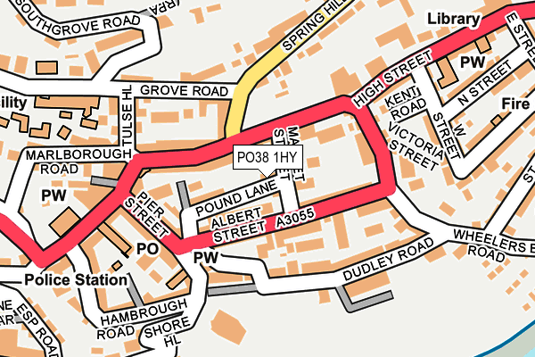 PO38 1HY map - OS OpenMap – Local (Ordnance Survey) PO38 1HY map - OS OpenMap – Local (Ordnance Survey)