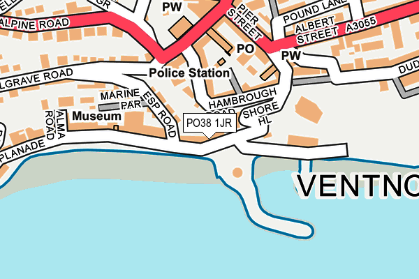 PO38 1JR map - OS OpenMap – Local (Ordnance Survey) PO38 1JR map - OS OpenMap – Local (Ordnance Survey)