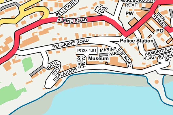 PO38 1JU map - OS OpenMap – Local (Ordnance Survey) PO38 1JU map - OS OpenMap – Local (Ordnance Survey)