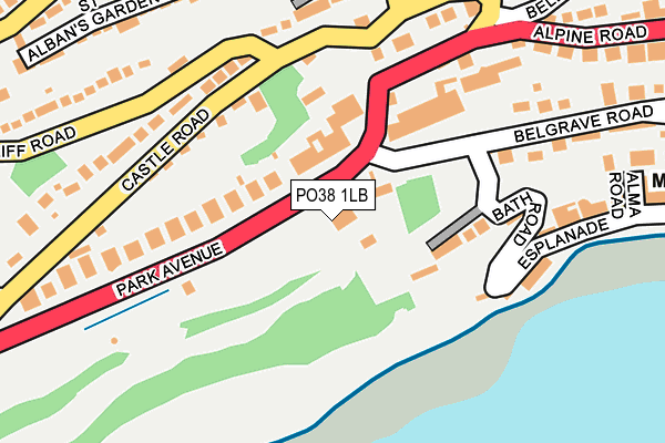 PO38 1LB map - OS OpenMap – Local (Ordnance Survey) PO38 1LB map - OS OpenMap – Local (Ordnance Survey)