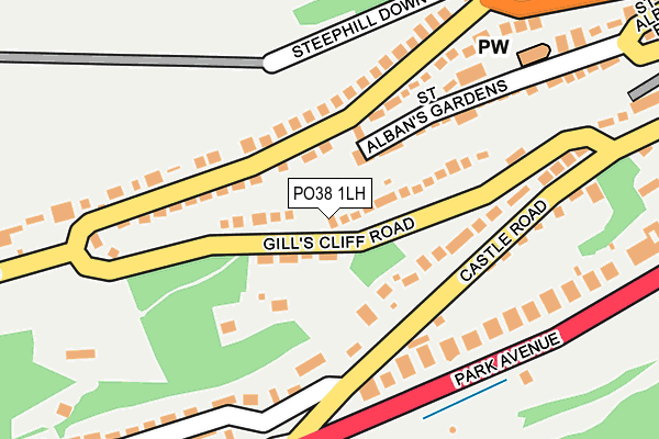 PO38 1LH map - OS OpenMap – Local (Ordnance Survey) PO38 1LH map - OS OpenMap – Local (Ordnance Survey)