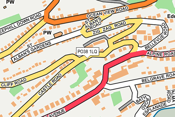 PO38 1LQ map - OS OpenMap – Local (Ordnance Survey) PO38 1LQ map - OS OpenMap – Local (Ordnance Survey)