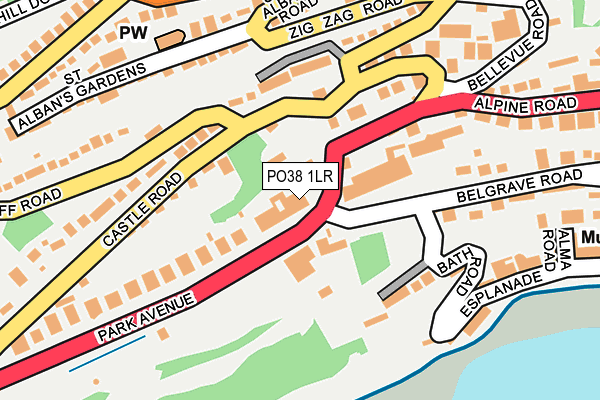PO38 1LR map - OS OpenMap – Local (Ordnance Survey) PO38 1LR map - OS OpenMap – Local (Ordnance Survey)
