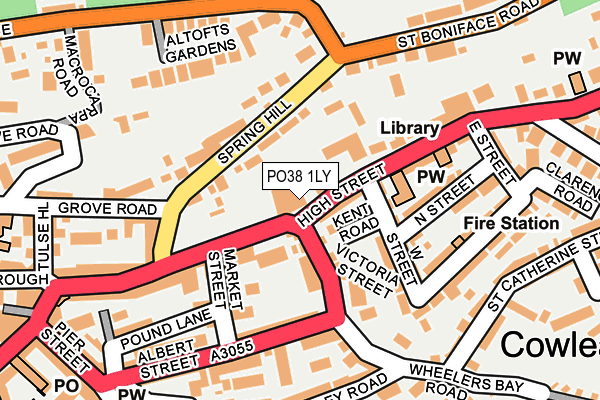 PO38 1LY map - OS OpenMap – Local (Ordnance Survey) PO38 1LY map - OS OpenMap – Local (Ordnance Survey)