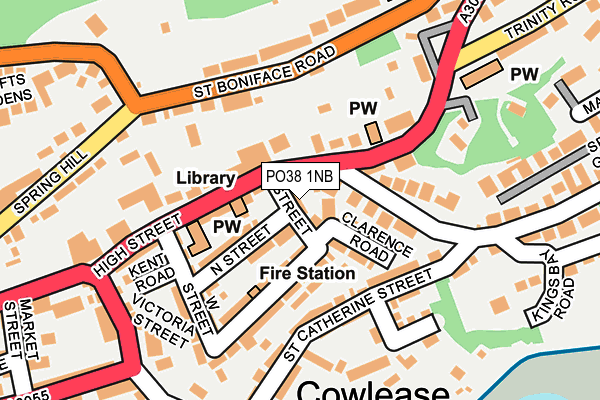 PO38 1NB map - OS OpenMap – Local (Ordnance Survey) PO38 1NB map - OS OpenMap – Local (Ordnance Survey)
