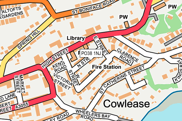 PO38 1NJ map - OS OpenMap – Local (Ordnance Survey) PO38 1NJ map - OS OpenMap – Local (Ordnance Survey)