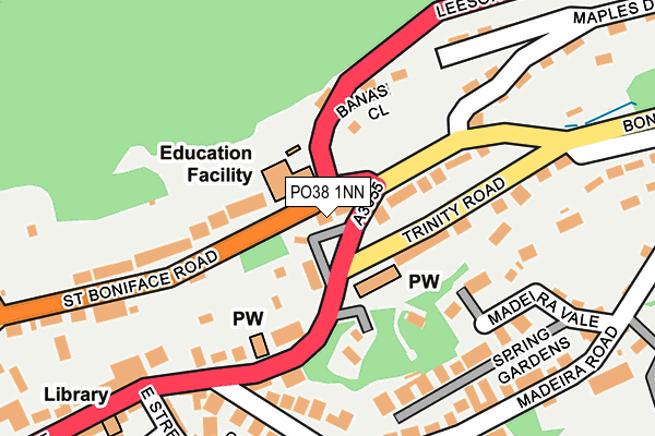 PO38 1NN map - OS OpenMap – Local (Ordnance Survey) PO38 1NN map - OS OpenMap – Local (Ordnance Survey)