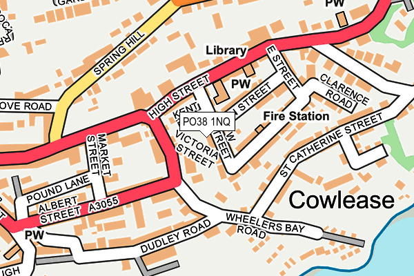 PO38 1NQ map - OS OpenMap – Local (Ordnance Survey) PO38 1NQ map - OS OpenMap – Local (Ordnance Survey)