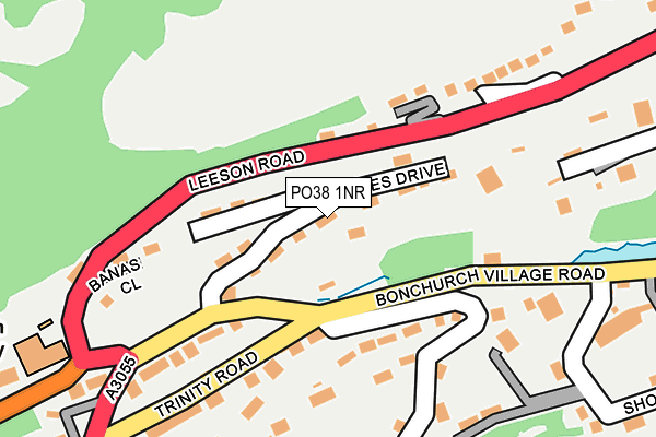 PO38 1NR map - OS OpenMap – Local (Ordnance Survey) PO38 1NR map - OS OpenMap – Local (Ordnance Survey)