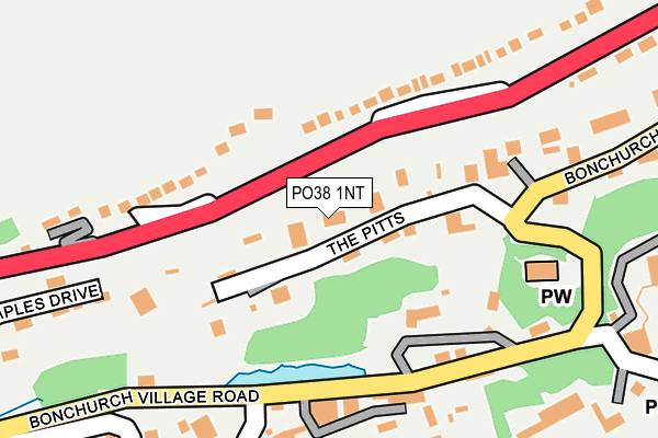 PO38 1NT map - OS OpenMap – Local (Ordnance Survey) PO38 1NT map - OS OpenMap – Local (Ordnance Survey)