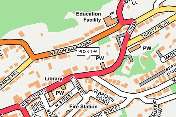PO38 1PA map - OS OpenMap – Local (Ordnance Survey) PO38 1PA map - OS OpenMap – Local (Ordnance Survey)