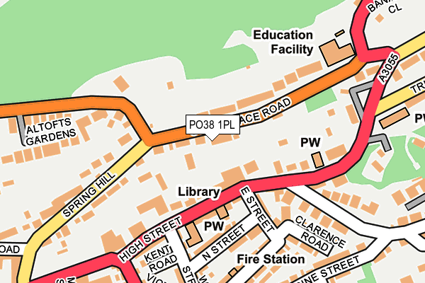 PO38 1PL map - OS OpenMap – Local (Ordnance Survey) PO38 1PL map - OS OpenMap – Local (Ordnance Survey)