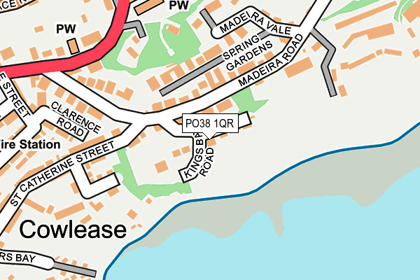 PO38 1QR map - OS OpenMap – Local (Ordnance Survey) PO38 1QR map - OS OpenMap – Local (Ordnance Survey)