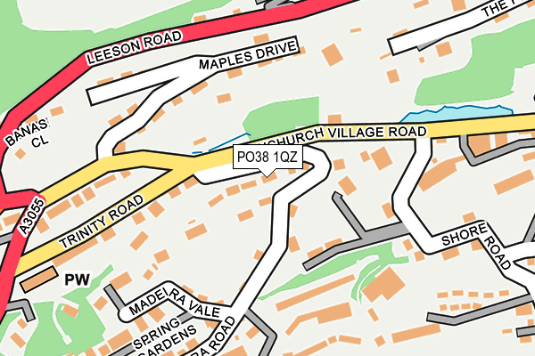 PO38 1QZ map - OS OpenMap – Local (Ordnance Survey) PO38 1QZ map - OS OpenMap – Local (Ordnance Survey)