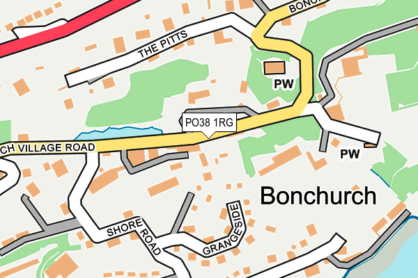 PO38 1RG map - OS OpenMap – Local (Ordnance Survey) PO38 1RG map - OS OpenMap – Local (Ordnance Survey)