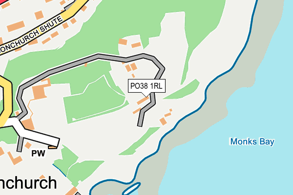 PO38 1RL map - OS OpenMap – Local (Ordnance Survey) PO38 1RL map - OS OpenMap – Local (Ordnance Survey)