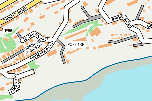 PO38 1RP map - OS OpenMap – Local (Ordnance Survey) PO38 1RP map - OS OpenMap – Local (Ordnance Survey)