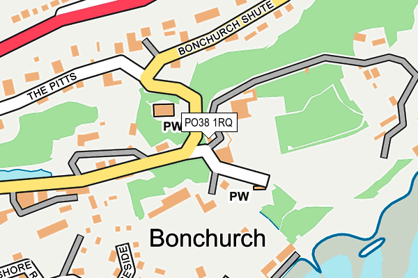 PO38 1RQ map - OS OpenMap – Local (Ordnance Survey) PO38 1RQ map - OS OpenMap – Local (Ordnance Survey)