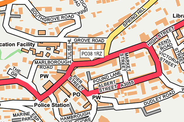 PO38 1RZ map - OS OpenMap – Local (Ordnance Survey) PO38 1RZ map - OS OpenMap – Local (Ordnance Survey)