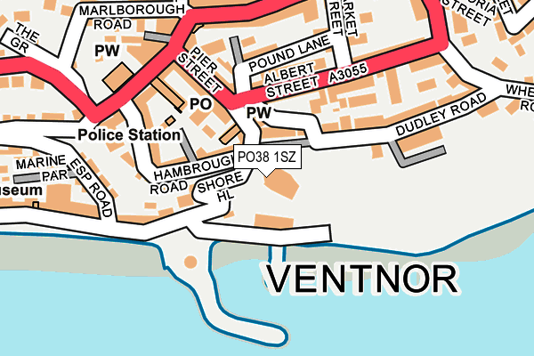 PO38 1SZ map - OS OpenMap – Local (Ordnance Survey) PO38 1SZ map - OS OpenMap – Local (Ordnance Survey)