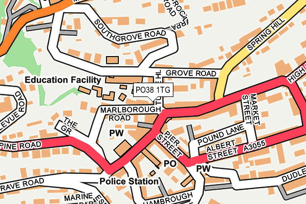PO38 1TG map - OS OpenMap – Local (Ordnance Survey) PO38 1TG map - OS OpenMap – Local (Ordnance Survey)
