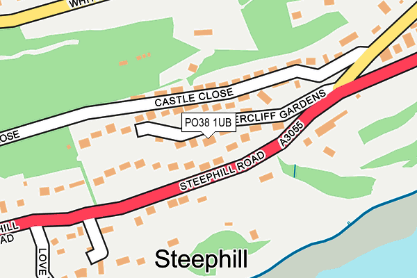 PO38 1UB map - OS OpenMap – Local (Ordnance Survey)