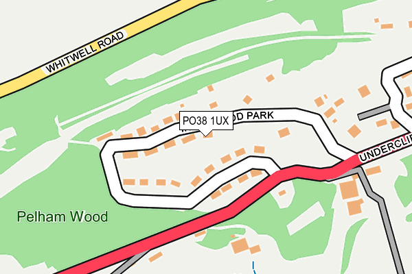 PO38 1UX map - OS OpenMap – Local (Ordnance Survey) PO38 1UX map - OS OpenMap – Local (Ordnance Survey)