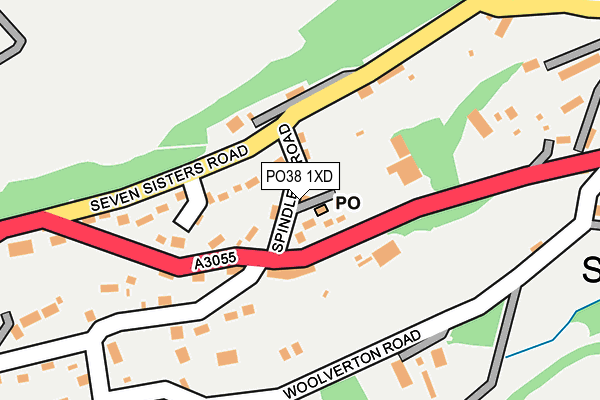 PO38 1XD map - OS OpenMap – Local (Ordnance Survey) PO38 1XD map - OS OpenMap – Local (Ordnance Survey)