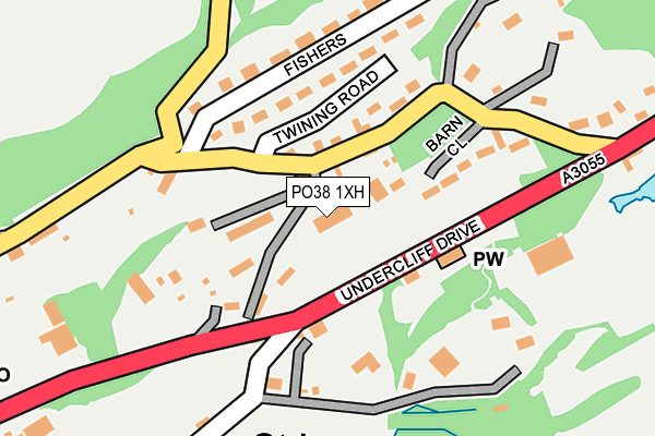 PO38 1XH map - OS OpenMap – Local (Ordnance Survey) PO38 1XH map - OS OpenMap – Local (Ordnance Survey)