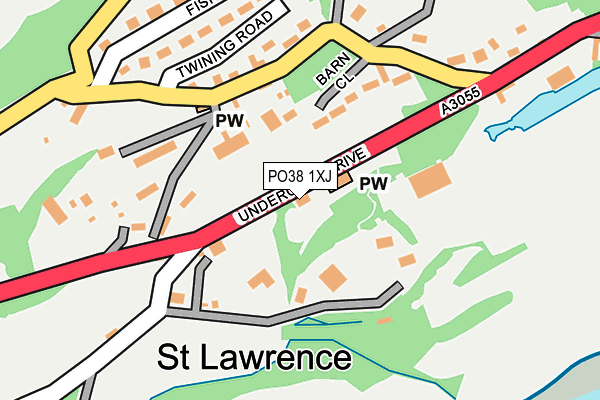 PO38 1XJ map - OS OpenMap – Local (Ordnance Survey) PO38 1XJ map - OS OpenMap – Local (Ordnance Survey)
