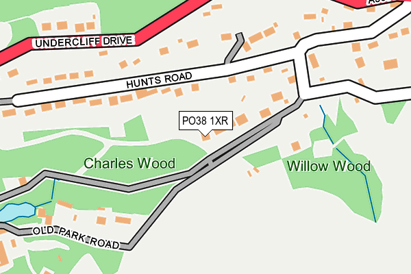 PO38 1XR map - OS OpenMap – Local (Ordnance Survey) PO38 1XR map - OS OpenMap – Local (Ordnance Survey)