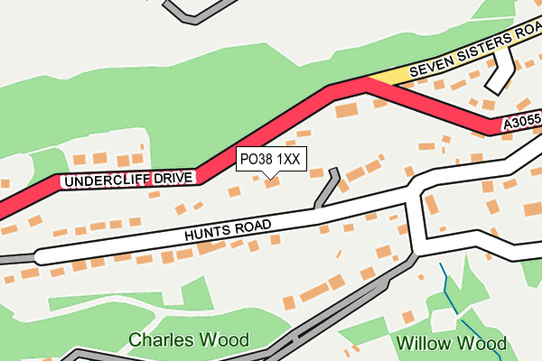 PO38 1XX map - OS OpenMap – Local (Ordnance Survey) PO38 1XX map - OS OpenMap – Local (Ordnance Survey)