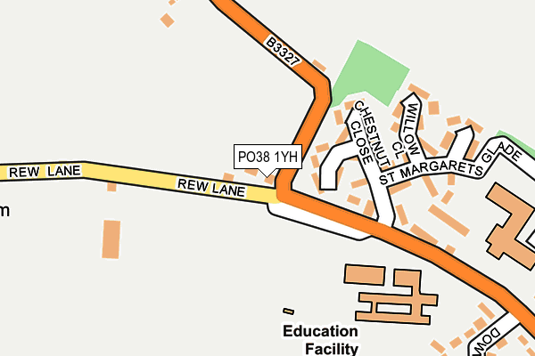 PO38 1YH map - OS OpenMap – Local (Ordnance Survey) PO38 1YH map - OS OpenMap – Local (Ordnance Survey)