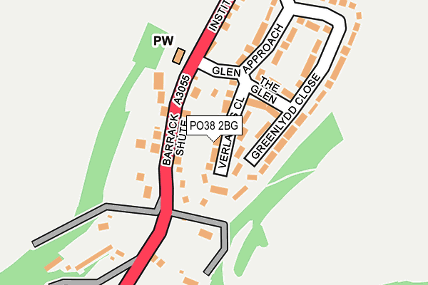 PO38 2BG map - OS OpenMap – Local (Ordnance Survey) PO38 2BG map - OS OpenMap – Local (Ordnance Survey)
