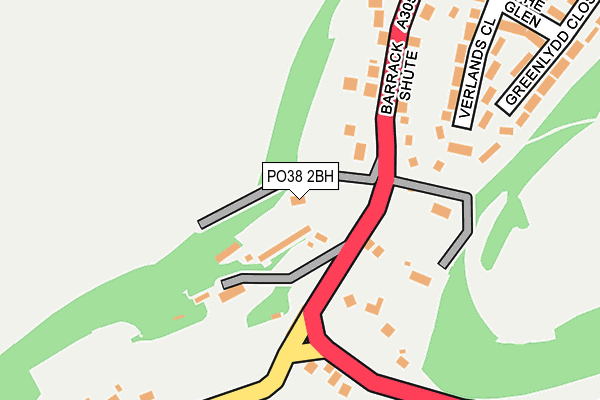 PO38 2BH map - OS OpenMap – Local (Ordnance Survey) PO38 2BH map - OS OpenMap – Local (Ordnance Survey)