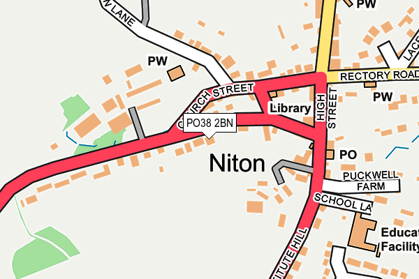 PO38 2BN map - OS OpenMap – Local (Ordnance Survey) PO38 2BN map - OS OpenMap – Local (Ordnance Survey)