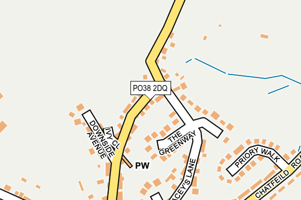 PO38 2DQ map - OS OpenMap – Local (Ordnance Survey) PO38 2DQ map - OS OpenMap – Local (Ordnance Survey)