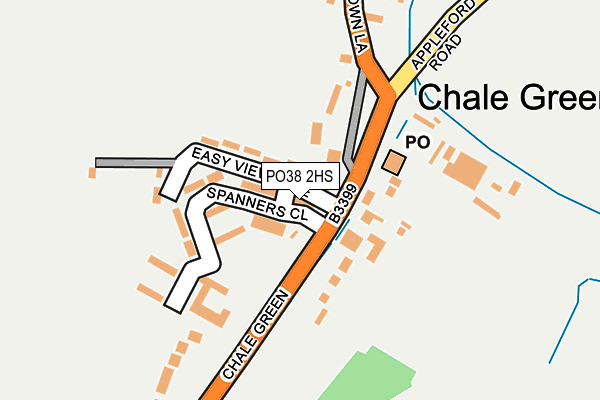 PO38 2HS map - OS OpenMap – Local (Ordnance Survey) PO38 2HS map - OS OpenMap – Local (Ordnance Survey)