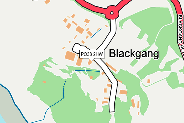 PO38 2HW map - OS OpenMap – Local (Ordnance Survey)