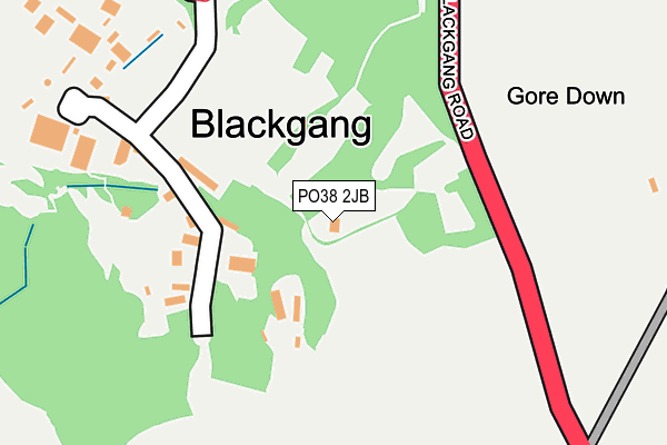 PO38 2JB map - OS OpenMap – Local (Ordnance Survey) PO38 2JB map - OS OpenMap – Local (Ordnance Survey)