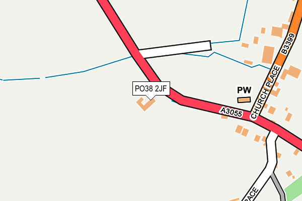 PO38 2JF map - OS OpenMap – Local (Ordnance Survey)