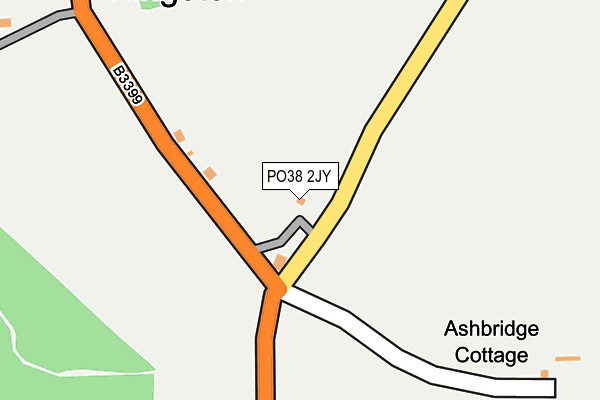 PO38 2JY map - OS OpenMap – Local (Ordnance Survey) PO38 2JY map - OS OpenMap – Local (Ordnance Survey)