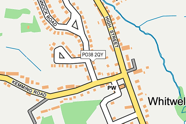 PO38 2QY map - OS OpenMap – Local (Ordnance Survey) PO38 2QY map - OS OpenMap – Local (Ordnance Survey)