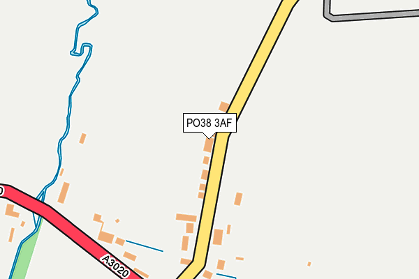 PO38 3AF map - OS OpenMap – Local (Ordnance Survey) PO38 3AF map - OS OpenMap – Local (Ordnance Survey)