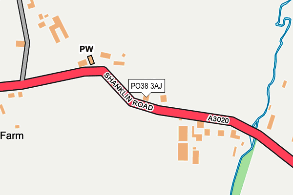 PO38 3AJ map - OS OpenMap – Local (Ordnance Survey) PO38 3AJ map - OS OpenMap – Local (Ordnance Survey)