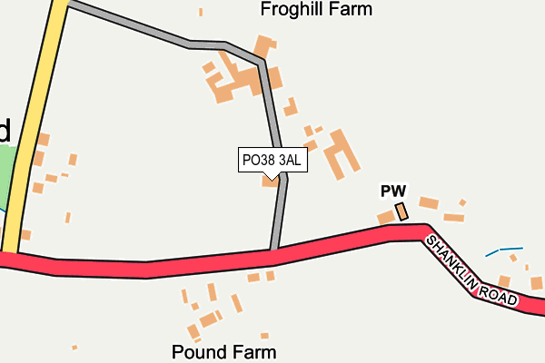 PO38 3AL map - OS OpenMap – Local (Ordnance Survey) PO38 3AL map - OS OpenMap – Local (Ordnance Survey)