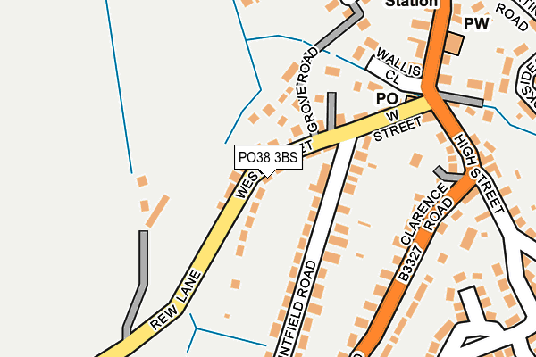 PO38 3BS map - OS OpenMap – Local (Ordnance Survey) PO38 3BS map - OS OpenMap – Local (Ordnance Survey)