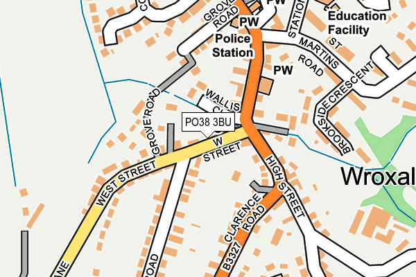 PO38 3BU map - OS OpenMap – Local (Ordnance Survey) PO38 3BU map - OS OpenMap – Local (Ordnance Survey)